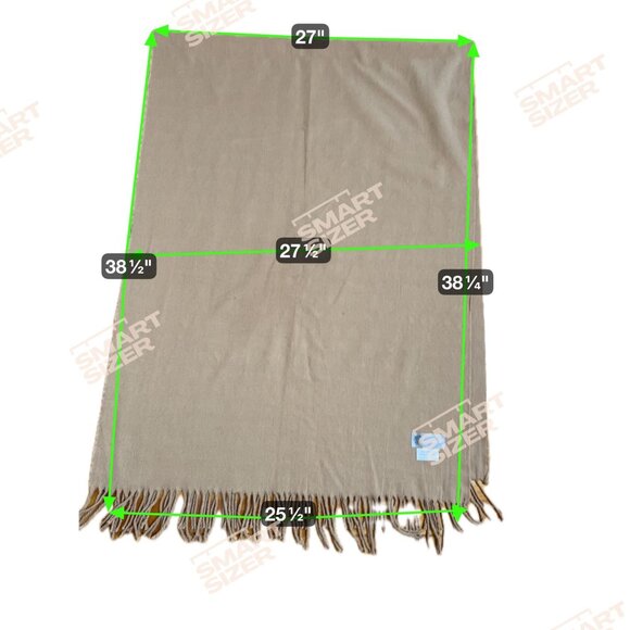 Camel Tan Cashmere Feel Pashmina Shawl Wrap 58x41 Soft Large Scarf Gift NWOT - Picture 5 of 5